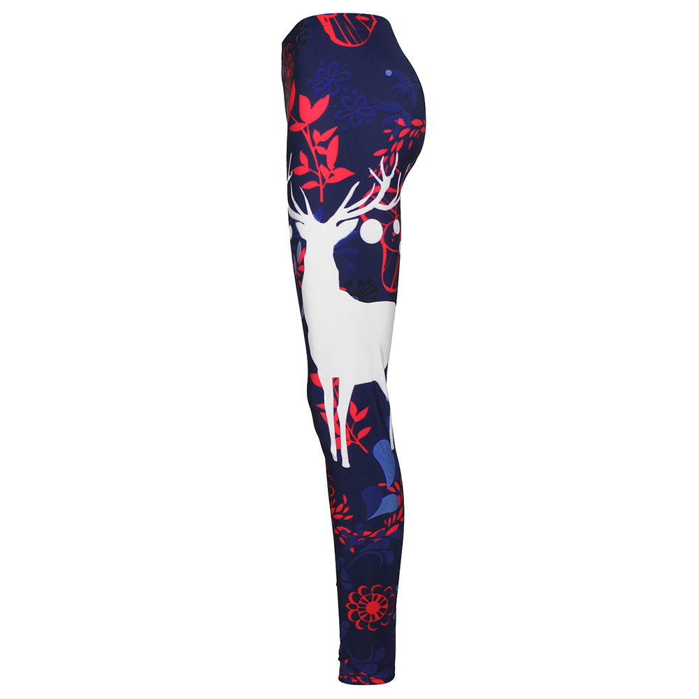 New Arrival Leggings Women Sika Deer Digital Print Animal Fitness Leggins Slim Elastic Workout Plus Size Legging