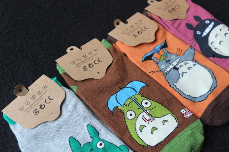 1 pair cute My Neighbor Totoro Cosplay socks plaid striped Animal totoro lot socks summer casual personality socks plush toy