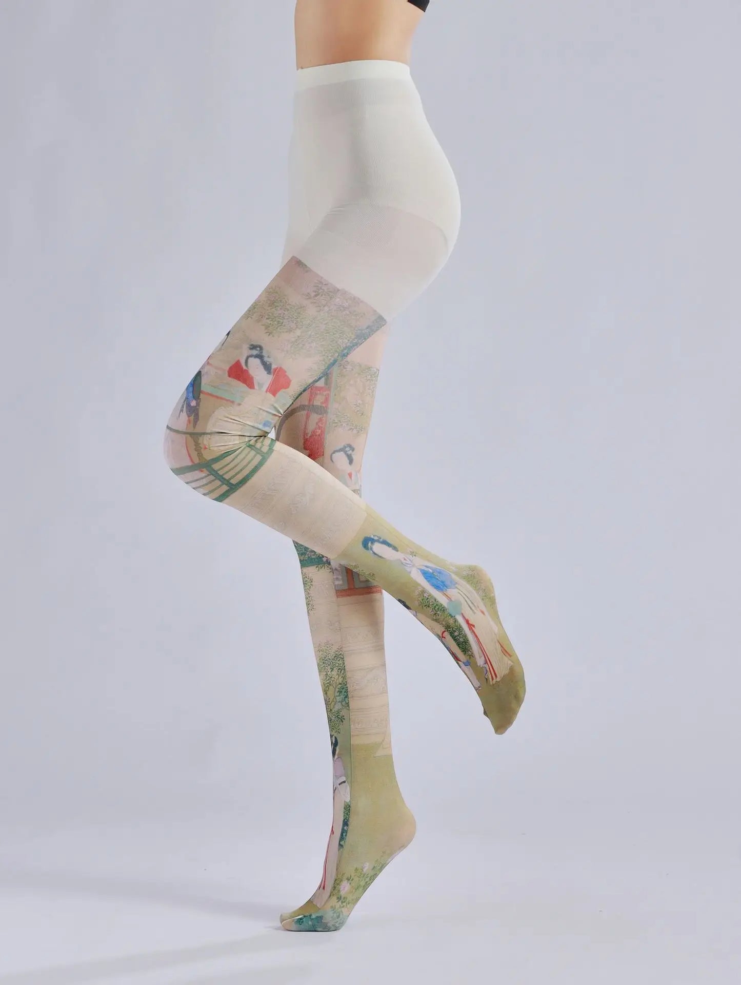 Pattern printed pantyhose with retro and personalized bottom socks