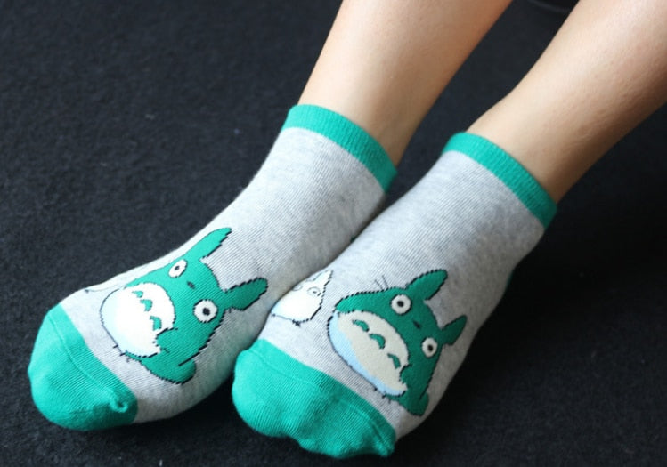 1 pair cute My Neighbor Totoro Cosplay socks plaid striped Animal totoro lot socks summer casual personality socks plush toy