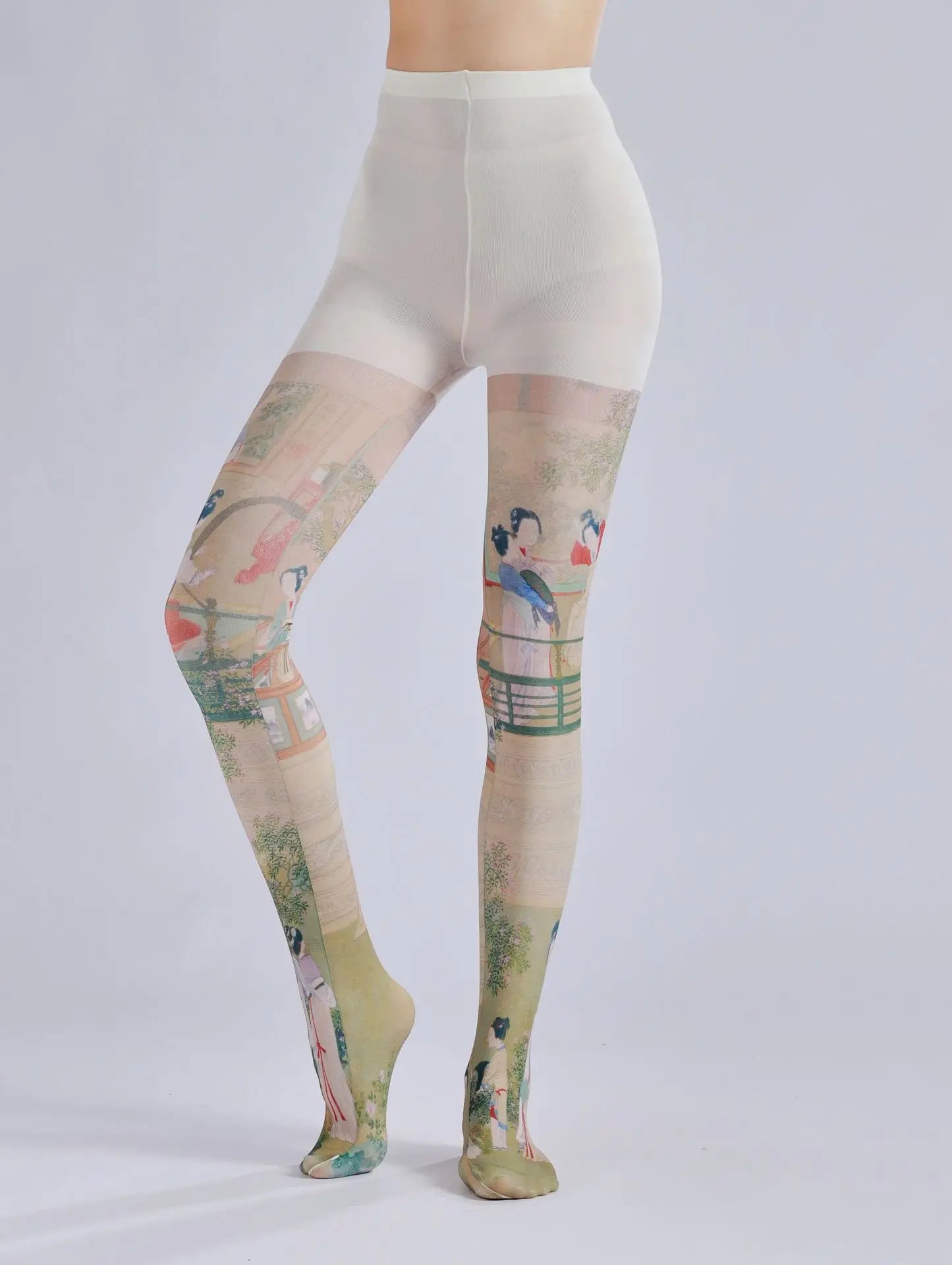 Pattern printed pantyhose with retro and personalized bottom socks
