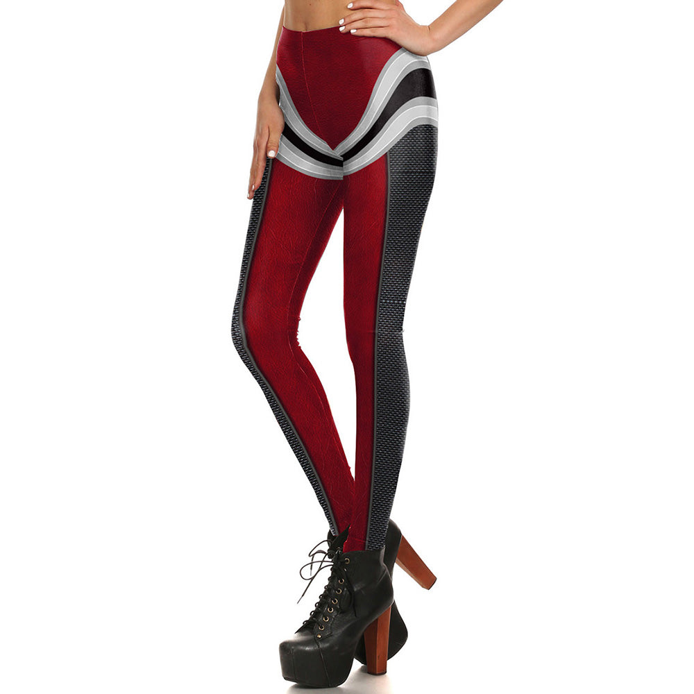 Women Leggings Digital Print Ripple Pattern Fitness Leggins Ripple Slim High Waist Workout Plus Size Legging Pants