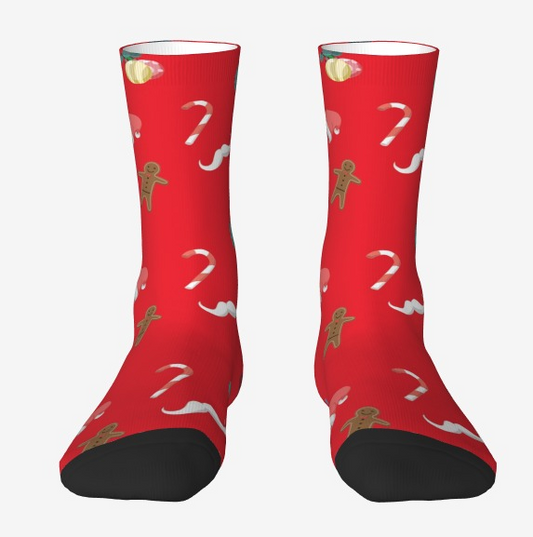 Mid-tube printed socks sports cartoon pet head socks
