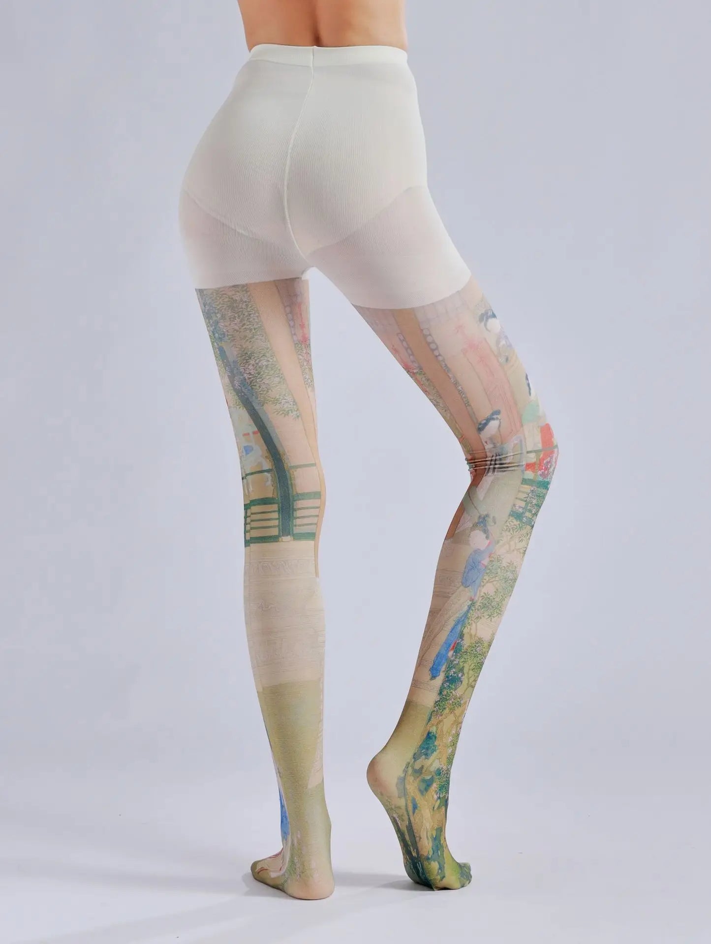 Pattern printed pantyhose with retro and personalized bottom socks