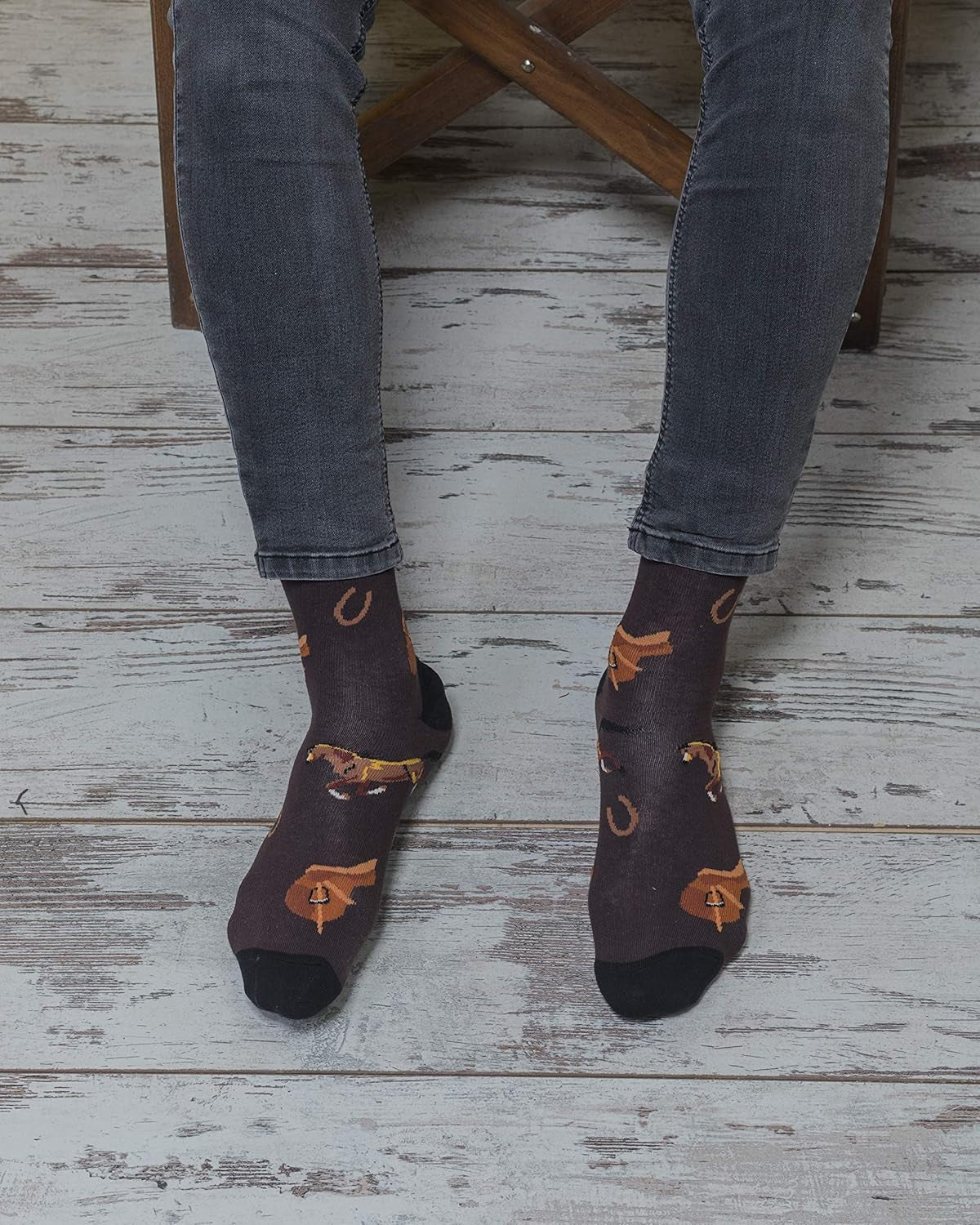 -Mens 5Pair Luxury Colorful Cotton Fun Novelty Dress Socks Gift Box
