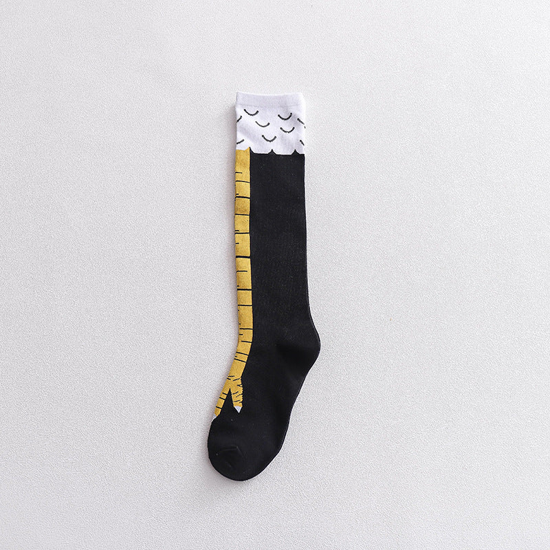 Chicken Claw Socks Women's Over Knee Socks Ostrich Pattern Knee Legs Chicken Feet Long Tube
