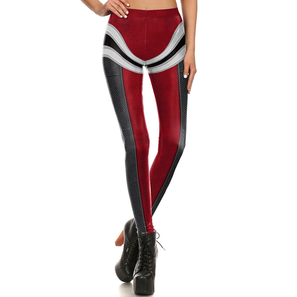 Women Leggings Digital Print Ripple Pattern Fitness Leggins Ripple Slim High Waist Workout Plus Size Legging Pants