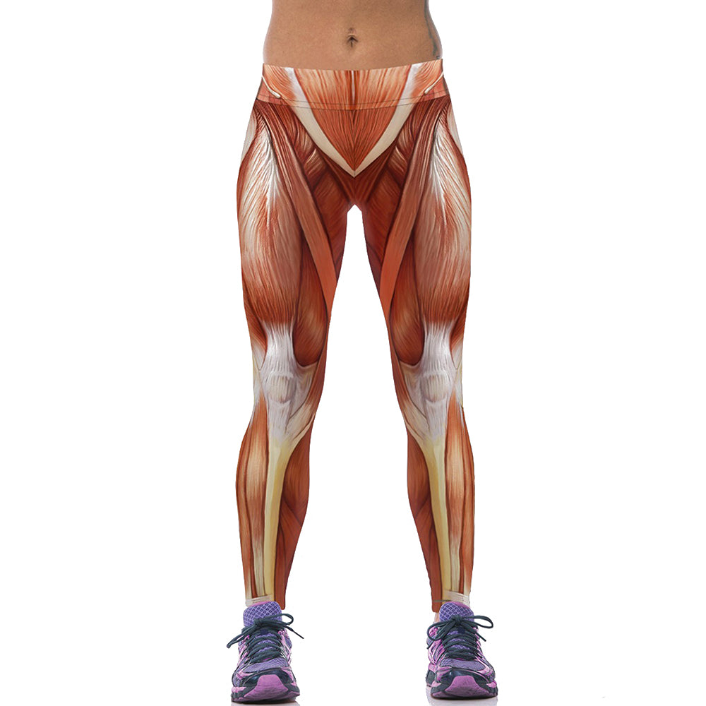High Elastic Fashion Women Leggings Strong Muscles Printed Leggings Women Compression Pantalones Mujer Fitness Pants