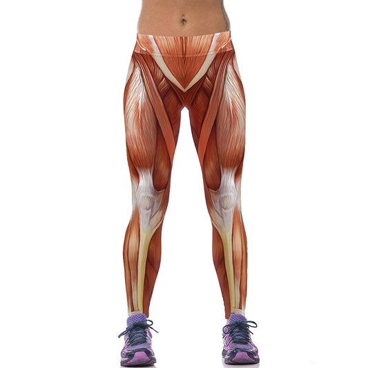 High Elastic Fashion Women Leggings Strong Muscles Printed Leggings Women Compression Pantalones Mujer Fitness Pants