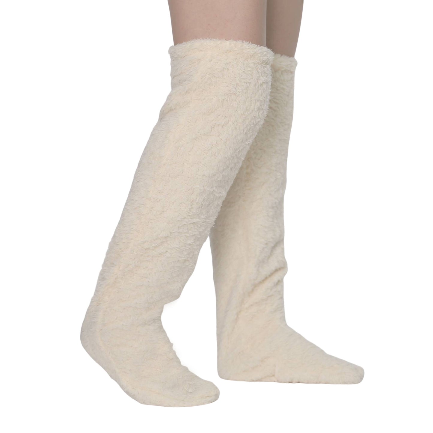Thick leg warmers, knee pads, warm plush pants, long leg exposed socks