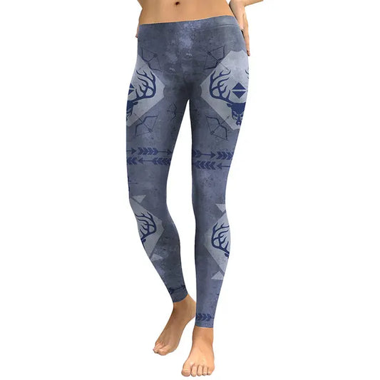 New Arrival Hunt Festival Women Leggings Elk Hunt Ground Digital Print High Waist Girl Workout Legging Pants