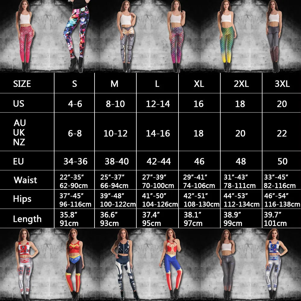 Women Leggings Digital Print Ripple Pattern Fitness Leggins Ripple Slim High Waist Workout Plus Size Legging Pants