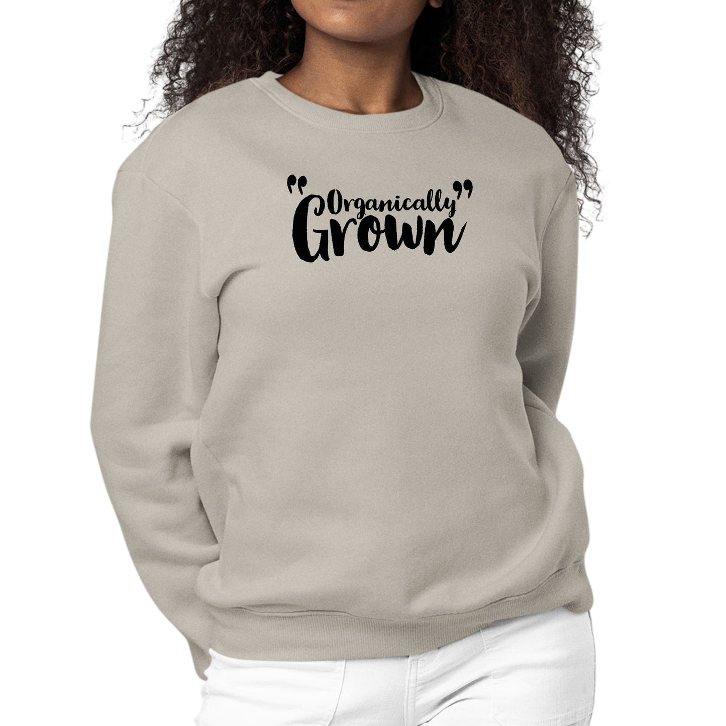 Womens Graphic Sweatshirt Organically Grown - Affirmation Inspiration-4